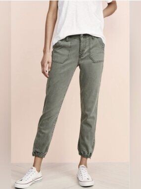 PAIGE Mayslie Olive Utility Jogger Pants Size 29